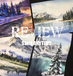 Canadian Landscape. Alberta. Watercolour course. Intermediate. REVIEW. Start anytime.