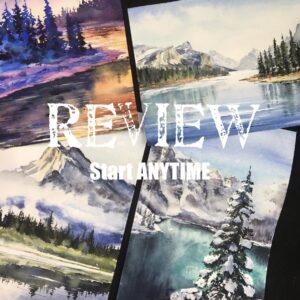 Canadian Landscape. Alberta. Watercolour mini course. Intermediate. REVIEW. Start anytime.