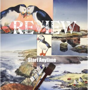 Canadian Landscape. Newfoundland and Labrador. Watercolour course. Intermediate. REVIEW.