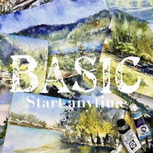 Spring Landscape. Watercolour course. BASIC.