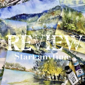 Spring Landscape. Watercolour course. REVIEW