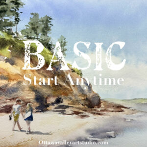 Canadian Landscape. Prince Edward Island. Watercolour course. Intermediate. BASIC