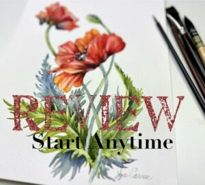 Oriental Poppies. Watercolour tutorial. REVIEW