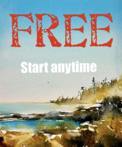 FREE BASIC watercolour tutorial BREEZY DAY from course Northern Landscape for Beginners