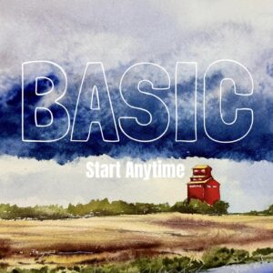 Canadian Landscape. Saskatchewan. Watercolour course. BASIC